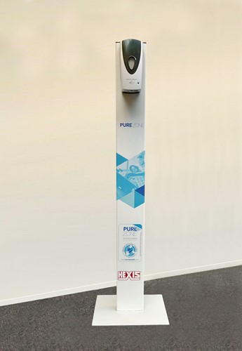 Desinfectiezuil met No-Touch Dispenser. Inclusief 5 liter desinfectievloeistof