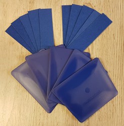 MonkeyStrips set van 10 strips & 5 Squeegees Marbleu