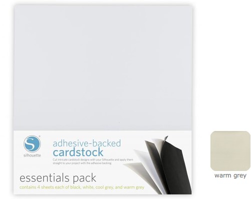 Silhouette Adhesive-Backed Cardstock  25-pack Cool Grey (UITLOPEND)