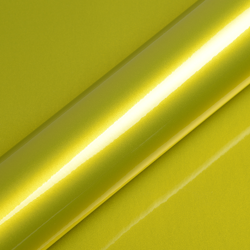 RESTSTUK Hexis Skintac HX20558B Metallic Yellow Gloss 1520mm 1 rol van 2 mtr
