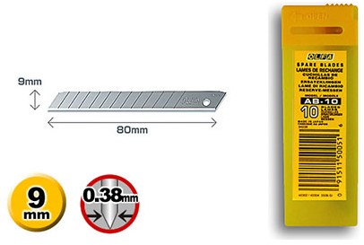 [AB-10] OLFA Reservemesjes 9 mm AB-10