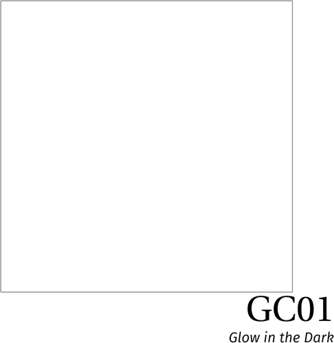 [H-GC01White] Hexis Glow in the dark film Glowcut GC01 White