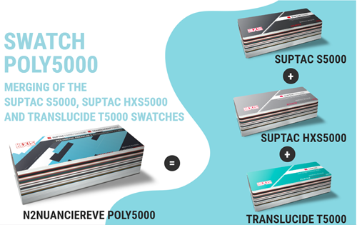 [SWATCHPOLY] Kleurenwaaier Hexis Poly 5000 serie Swatchbook (Suptac S5000, HX5000, T5000)