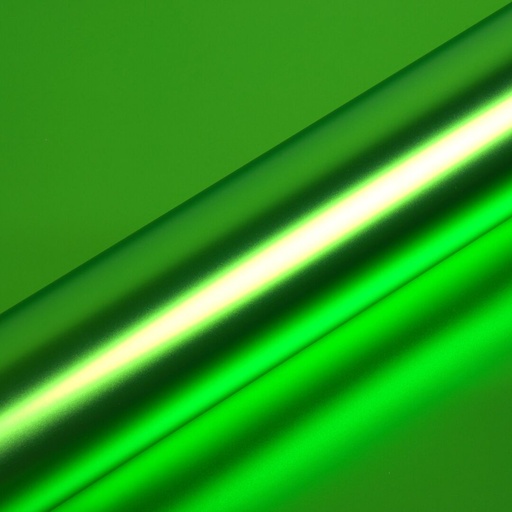 [REST-HX30SCH14S] RESTSTUK Hexis Skintac HX30SCH14S Super Chrome Lime Green satin,1370mm 1 rol van 5 mtr