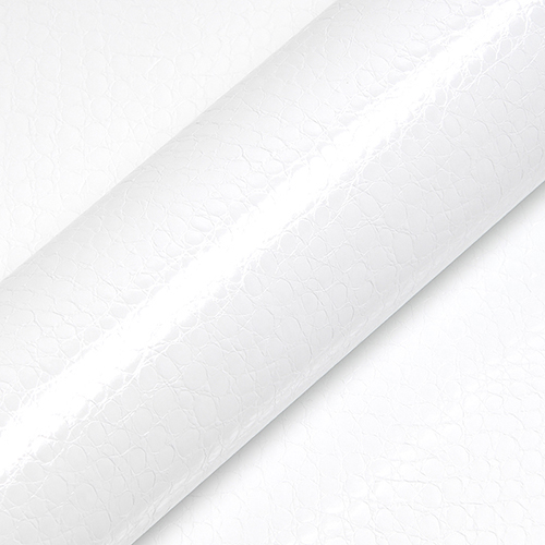 [REST-HX30AL0003B] RESTSTUK Hexis Skintac HX30AL003B Glacier White Alligator gloss 1370mm 1 rol van 15 mtr
